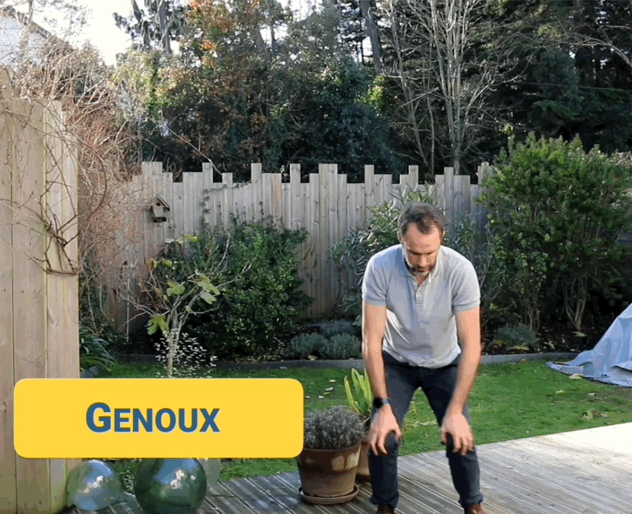 Echauffement des genoux - rotation